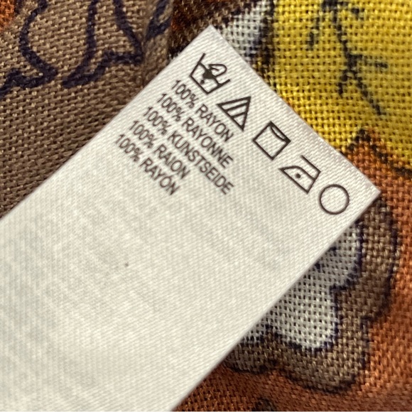 Free People Bold Orange/Yellow/Tan Floral Paisley Open Front Soft Ruana Kimono - Picture 9 of 9